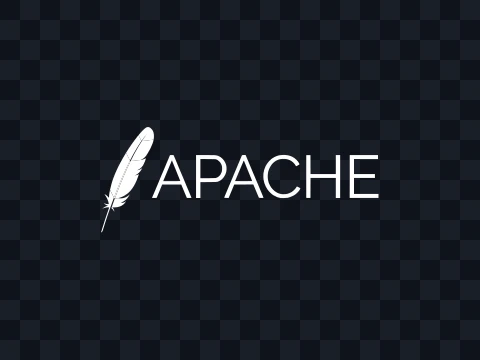 Apache Apache Logo White Dark SVG