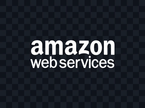 AWS AWS Wordmark White Dark PNG