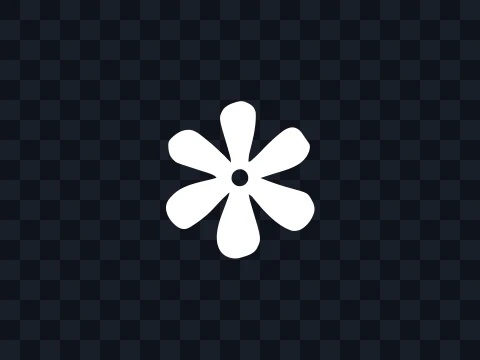Bloom Bloom Icon White Dark SVG