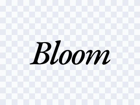 Bloom Bloom Wordmark Black Light SVG