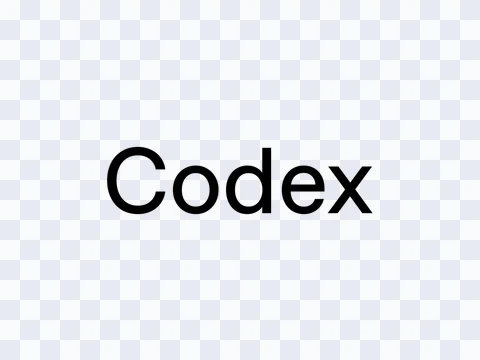 Codex Codex Wordmark Black Light PNG