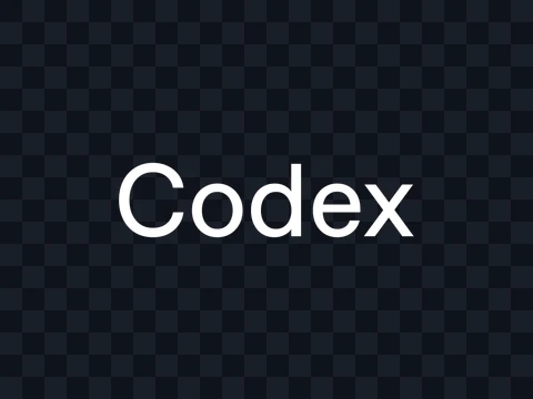 Codex Codex Wordmark White Dark PNG