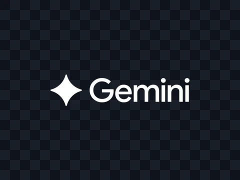 Gemini Google Gemini Logo White Dark PNG