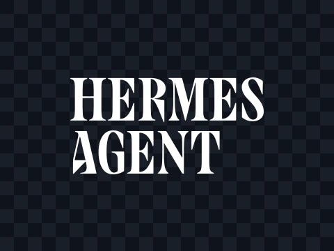 Hermes Agent Hermes Agent Wordmark White Dark SVG