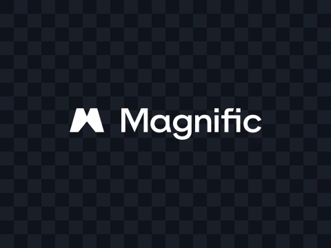 Magnific Magnific Logo White Dark SVG