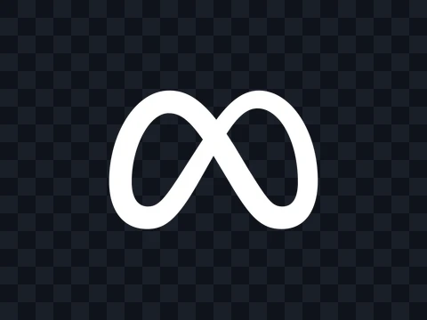 Meta Meta Icon White Dark PNG