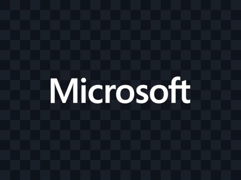 Microsoft Microsoft Wordmark White Dark PNG