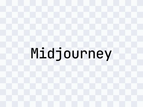 Midjourney Midjourney Wordmark Black Light PNG
