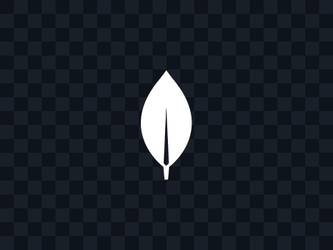 MongoDB MongoDB Icon White Dark SVG