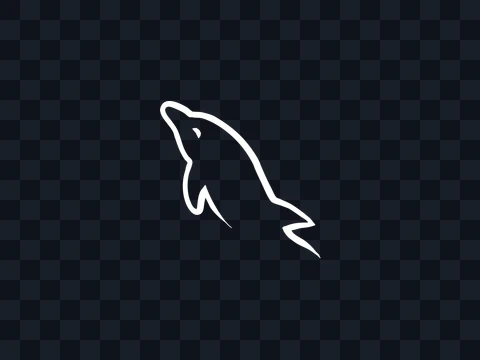 MySQL MySQL Icon White Dark PNG