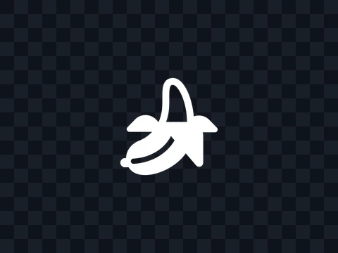Nano Banana Nano Banana Logo White Dark PNG