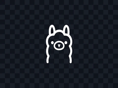 Ollama Ollama Logo White Dark SVG