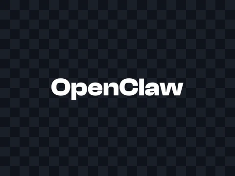 OpenClaw OpenClaw Wordmark White Dark PNG