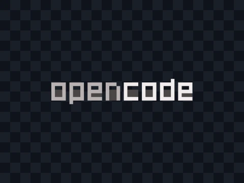 OpenCode OpenCode Wordmark Colored Dark SVG