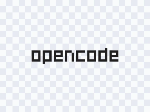 OpenCode OpenCode Wordmark Colored Light SVG