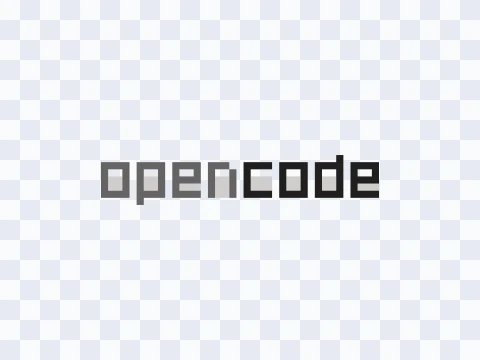 OpenCode OpenCode Wordmark Colored Light SVG