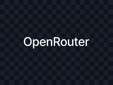 OpenRouter OpenRouter Wordmark White Dark PNG