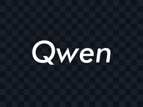 Qwen AI Qwen AI Wordmark White Dark PNG