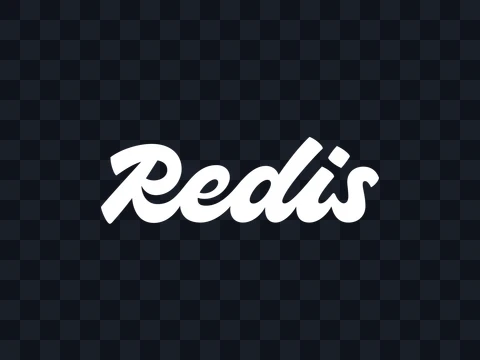 Redis Redis Wordmark White Dark PNG