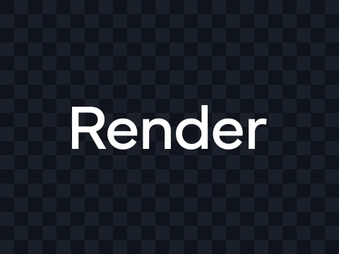 Render Render Wordmark White Dark SVG